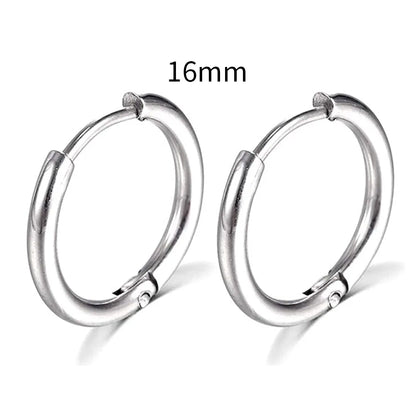 2022 New Simple Stainless Steel Small Hoop Earrings for Women Men Cartilage Ear Piercing Jewelry Pendientes Hombre Mujer