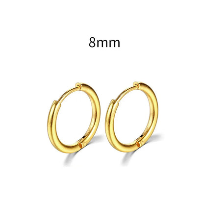 2022 New Simple Stainless Steel Small Hoop Earrings for Women Men Cartilage Ear Piercing Jewelry Pendientes Hombre Mujer