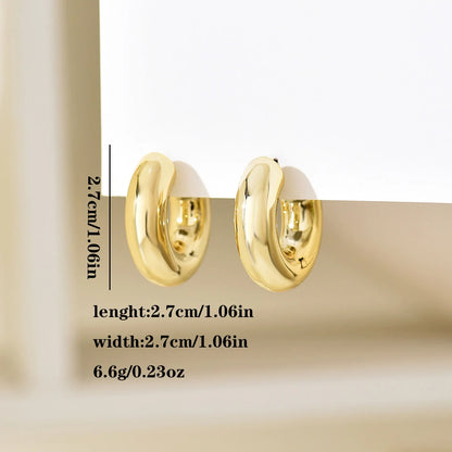 Trendy Circle Twists Hoop Earring for Women Simple Temperament Hyperbole Gold Color Ear Daily Wear Jewelry Party Gifts