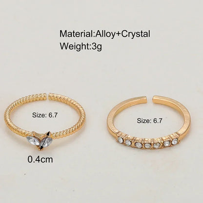 Luxury Zircon Heart Rings for Women Opening Adjustable Weave Rhinestone Ring Engagement Wedding Jewelry Fashion Girlfriend Gifts