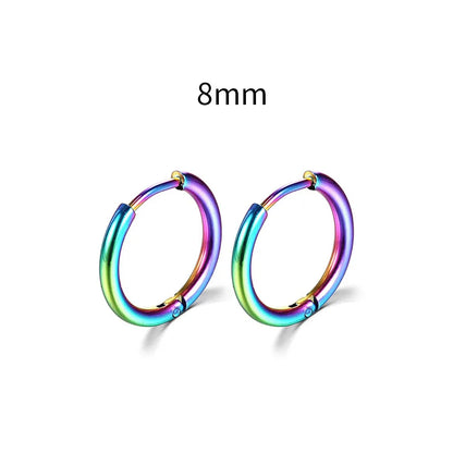 2022 New Simple Stainless Steel Small Hoop Earrings for Women Men Cartilage Ear Piercing Jewelry Pendientes Hombre Mujer